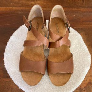 Josef Seibel Sandals, tan, size 38 EU / 8 US
